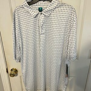 PGA Tour White Polo with lighthouses